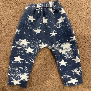 Blue Star Print Baby Pants